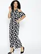 Women Black & White Printed Basic Jumpsuit