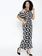 Women Black & White Printed Basic Jumpsuit