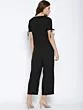 Women Black Solid Top with Parallel Trousers