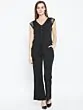 Women Black Solid Basic Jumpsuit