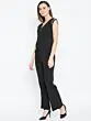 Women Black Solid Basic Jumpsuit