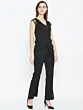 Women Black Solid Basic Jumpsuit