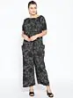 Women Black & Grey Printed Basic Jumpsuit