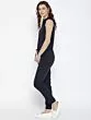 Navy Blue Solid Basic Jumpsuit