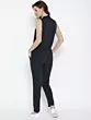 Navy Blue Solid Basic Jumpsuit