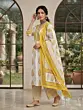 White Printed Anarkali Kurta Set With Dupatta for Women