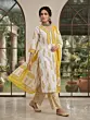 White Printed Anarkali Kurta Set With Dupatta for Women