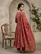 Pink Printed Anarkali Kurta Set With Dupatta for Women