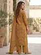 Mustard Printed Straight Kurta Set With Dupatta for Women