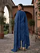 Blue Printed Straight Kurta Set With Dupatta for Women