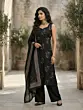 Black Printed Straight Kurta Set With Dupatta for Women