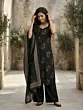 Black Printed Straight Kurta Set With Dupatta for Women