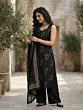 Black Printed Straight Kurta Set With Dupatta for Women