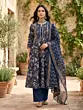 Blue Printed Anarkali Kurta Set With Dupatta for Women