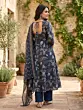 Blue Printed Anarkali Kurta Set With Dupatta for Women