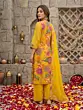 Yellow Printed Straight Kurta Set With Dupatta for Women