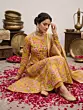 Yellow Floral Printed Anarkali Kurta Set With Dupatta for Women