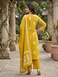 Yellow Printed Straight Kurta Set With Dupatta for Women