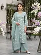 Sage Green Printed Straight Kurta Set With Dupatta for Women