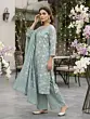 Sage Green Printed Straight Kurta Set With Dupatta for Women