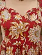 Red Printed Anarkali Kurta Set With Dupatta for Women