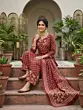 Maroon Printed Straight Kurta Set With Dupatta for WomenRegular price