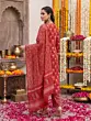 Red Printed Straight Kurta Set With Dupatta for Women