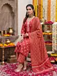 Red Printed Straight Kurta Set With Dupatta for Women