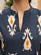 Black Printed Straight Kurta & Trouser Two Pices Set for Women