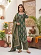 Green Printed Straight Kurta Set With Dupatta for Women