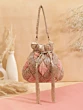 Peach Embellish Work Designer Bridal Potli bag