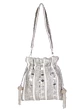 Silver Mirror Work Party Wear Bridal Potli Bag