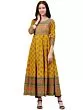 Women's Cotton Buta Print Black Anarkali Kurta