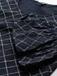 Women Navy Blue Checked Kurta