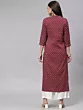 Women Floral Print Viscose Rayon Straight Kurta  (Maroon)