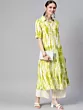 Women Dyed/Ombre Viscose Rayon A-line Kurta (Green)