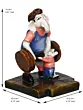 Blue and Brown Handcrafted Polyresin Lord Ganesha Idol Doing Weightlifting with Mushak