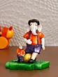 Multicolour Handcrafted Polyresin Lord Ganesha Playing Football with Mushak Idol