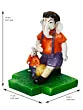 Multicolour Handcrafted Polyresin Lord Ganesha Playing Football with Mushak Idol