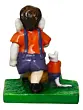 Multicolour Handcrafted Polyresin Lord Ganesha Playing Football with Mushak Idol