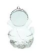 Silver Plated White Polyresin Ganesha Idol for Home, Temple, Office and Car Dashboard