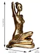 Golden Polyresin Lady in Gomukhasana or Cow Face Yoga Position Antique Look Handcrafted Decorative Showpiece