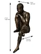 Brown Polyresin Man Sitting In Thinking Position Decorative Figurine