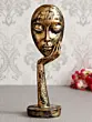 Golden Polyresin Handcrafted Antique Look Thinking Lady Face Showpiece