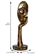 Golden Polyresin Handcrafted Antique Look Thinking Lady Face Showpiece, Human Figurine