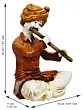 Polyresin Rajasthani Musician Men Statue Playing Flute Human Figurines Home Decor Showpiece