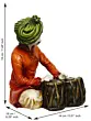Polyresin Rajasthani Musician Men Statue Playing Tabla Human Figurines Home Decor Showpiece