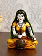 Polyresin Rajasthani Women Statue Grinding Chilli Decorative Human Figurines Home Decor Showpiece