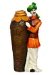 Rajasthani Men with Flower Pot Decorative Handcrafted Polyresin Showpiece