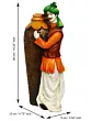 Rajasthani Men with Flower Pot Decorative Handcrafted Polyresin Showpiece